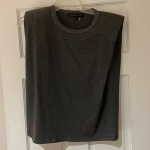 Endless Rose Dark Gray shoulder pad/ muscle tank top in size xs